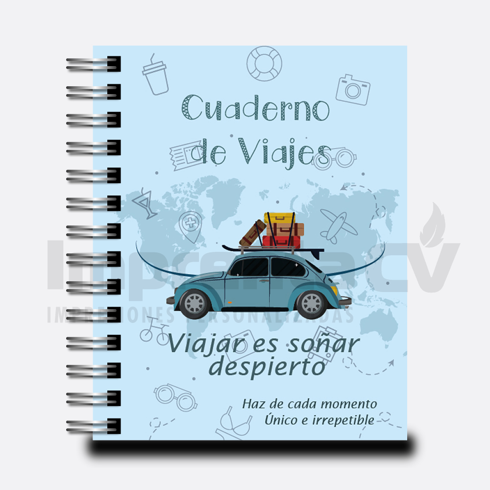 Cuaderno para Viajes o Vacaciones 05 - Imprenta CV - Imprenta en